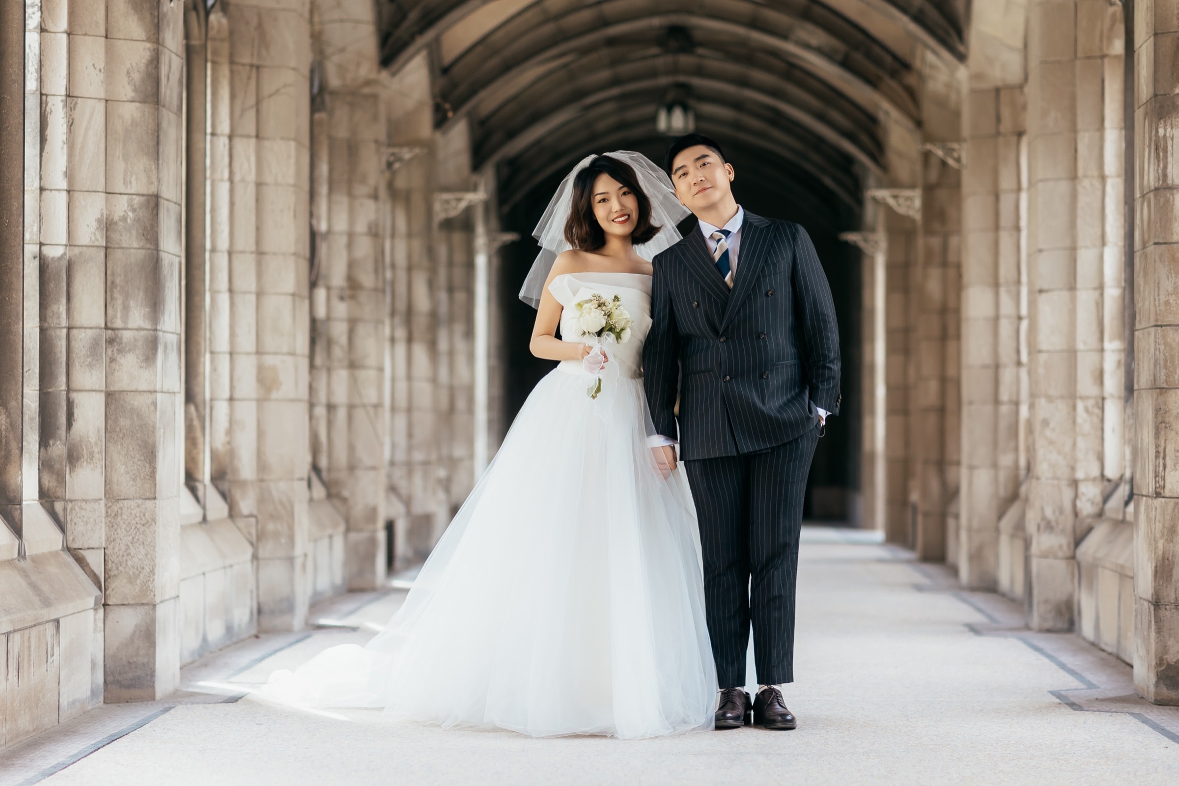 A portrait in the cloister arches