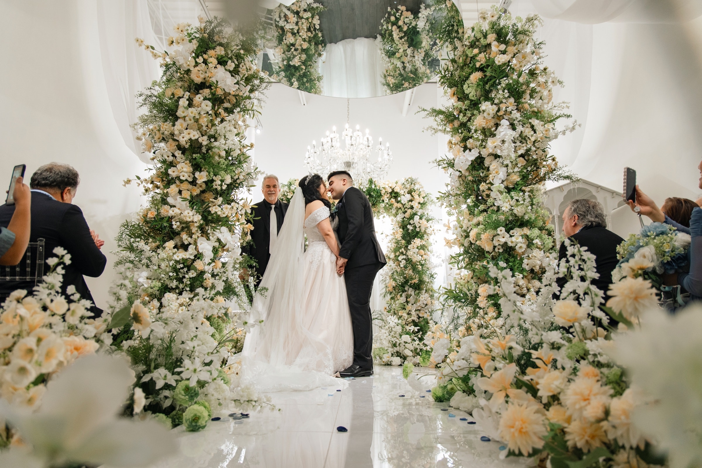 The ceremony before a small circle of guests