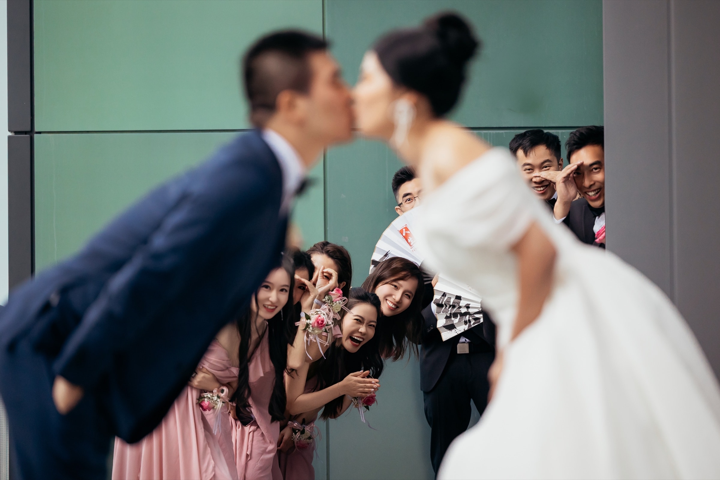 A quiet moment between the couple