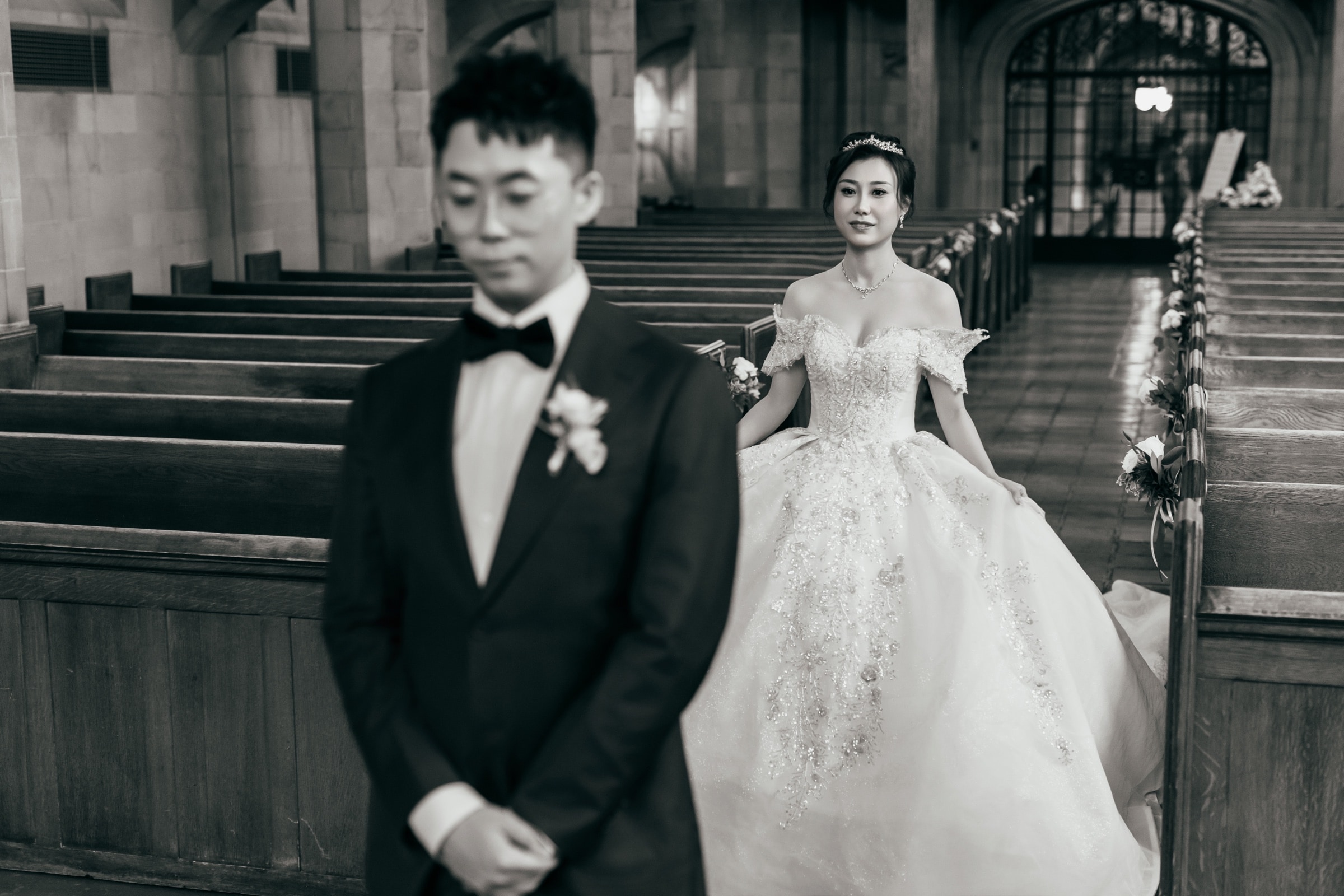 Bride and groom together