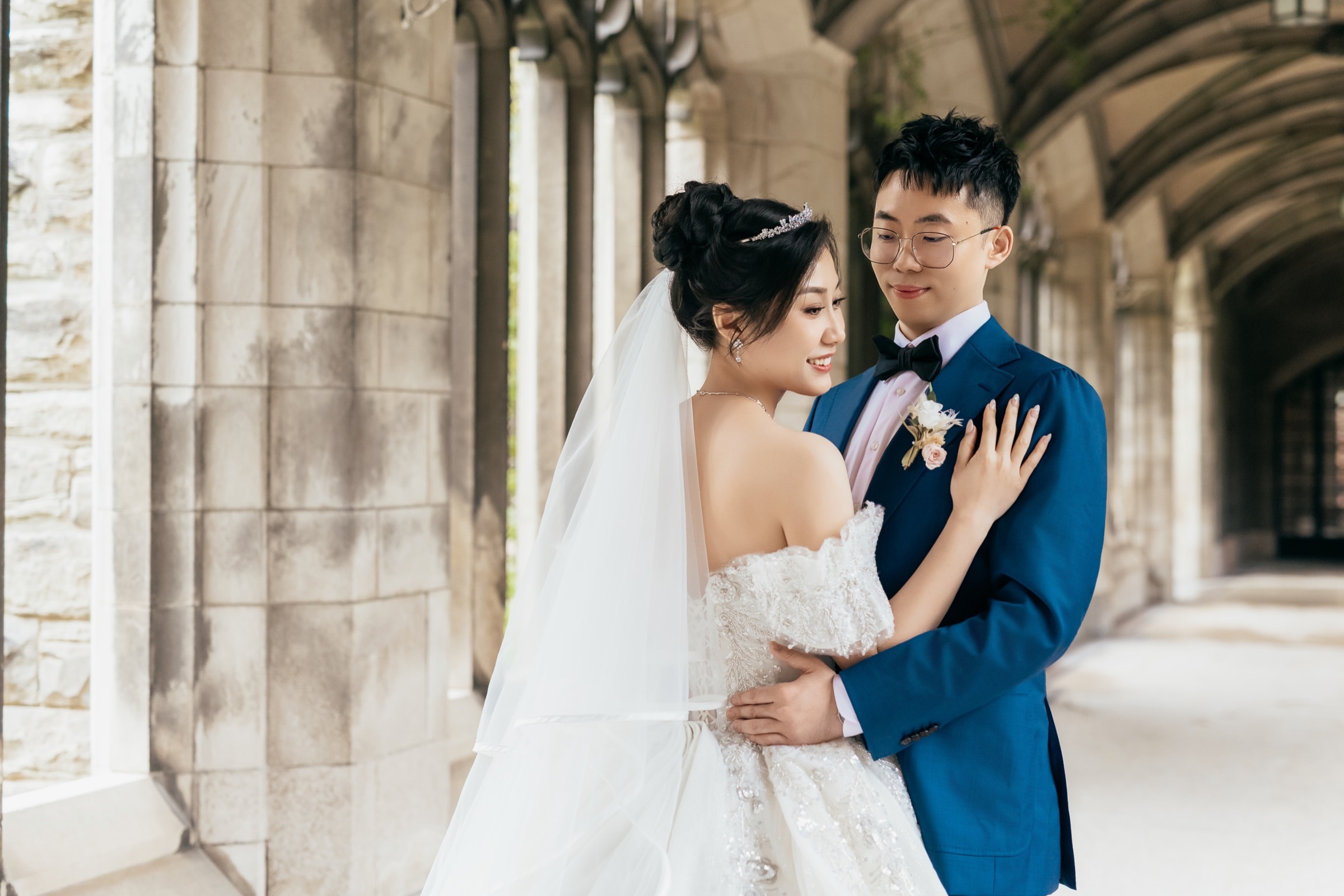 Bride and groom portrait