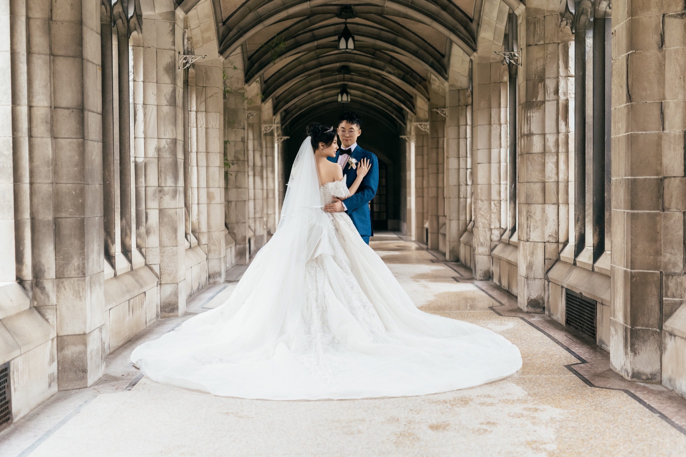 A portrait in the Knox College cloister