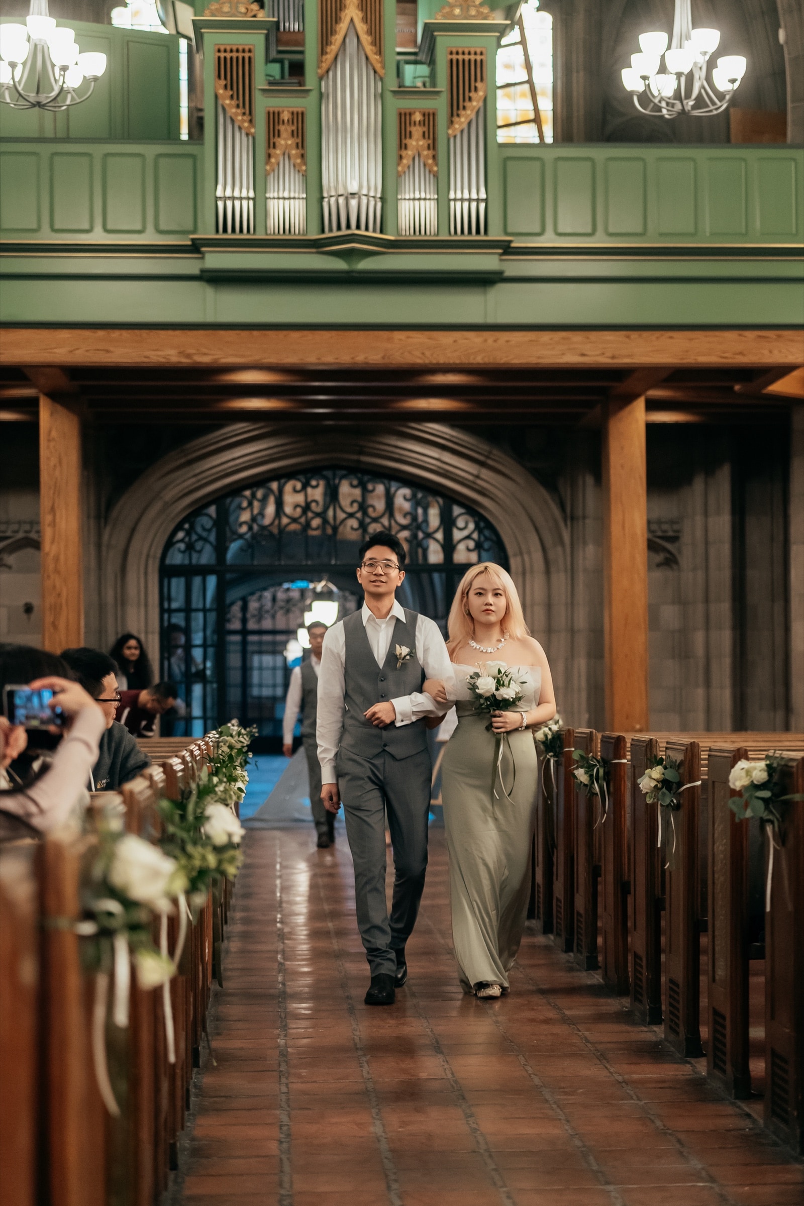 The ceremony aisle at Knox College