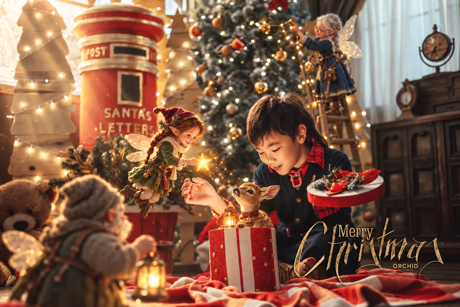 AI dreamy edit sample: elves theme