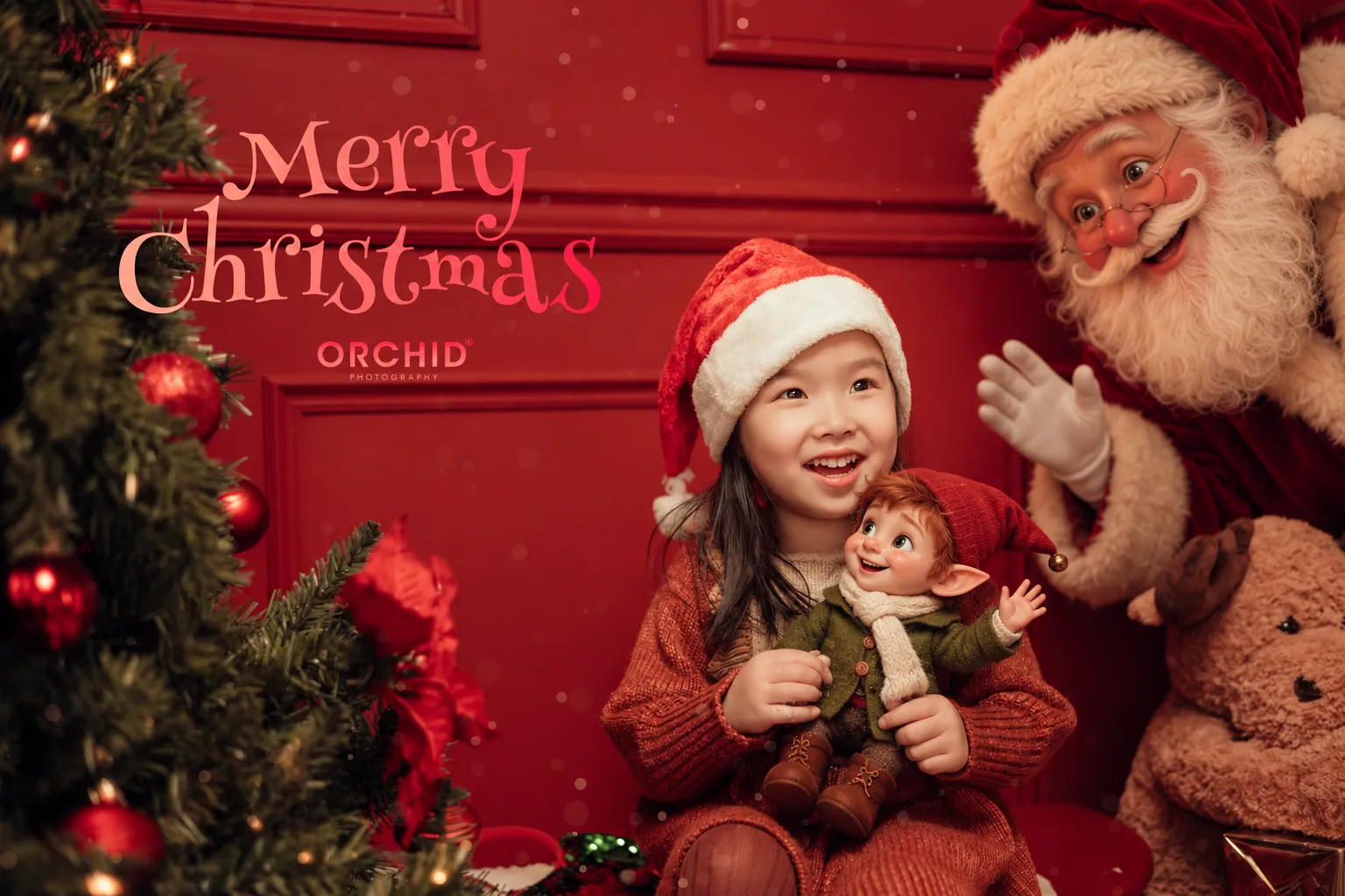 AI dreamy edit sample: Santa theme
