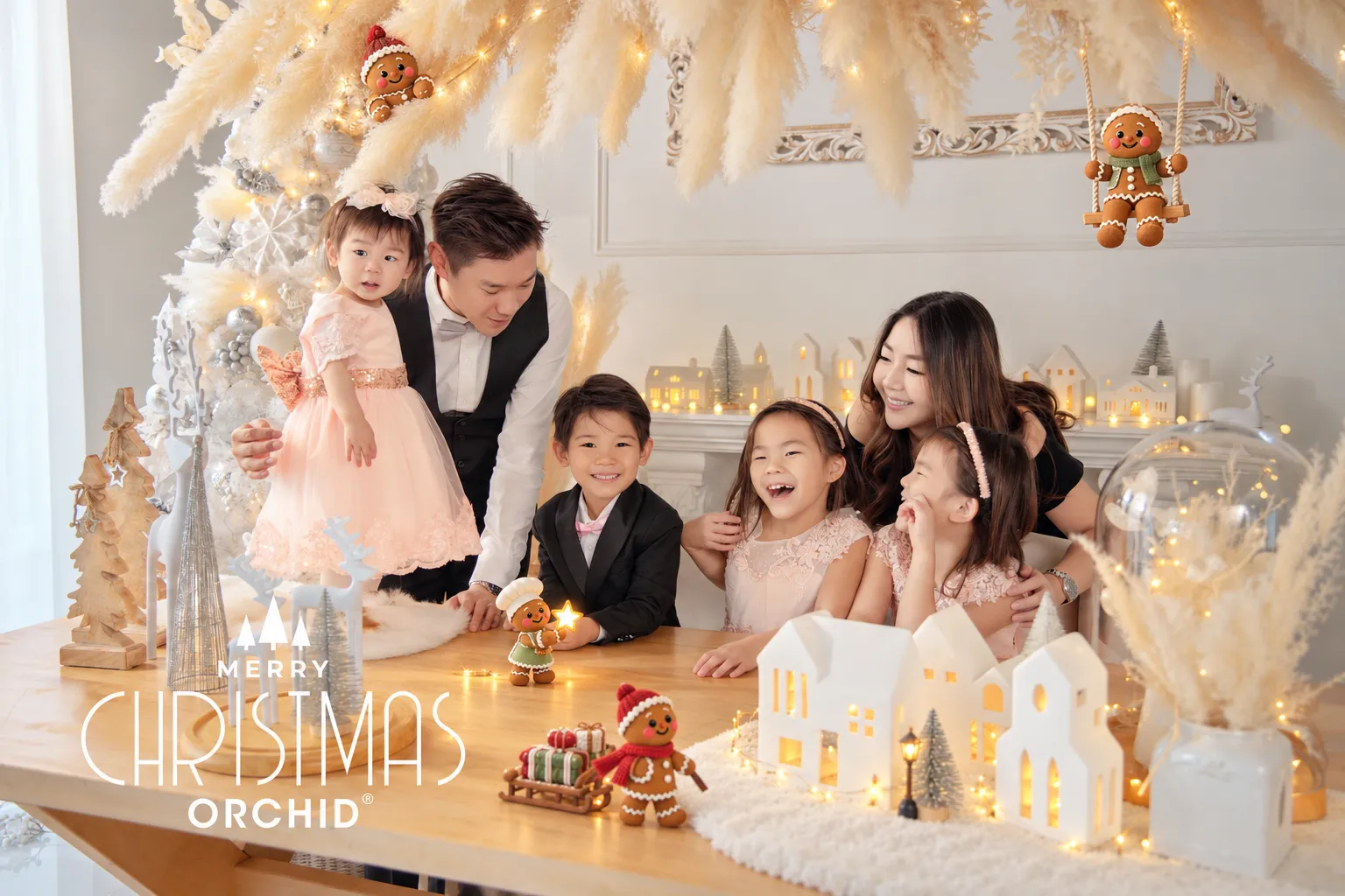 AI dreamy edit sample: gingerbread theme