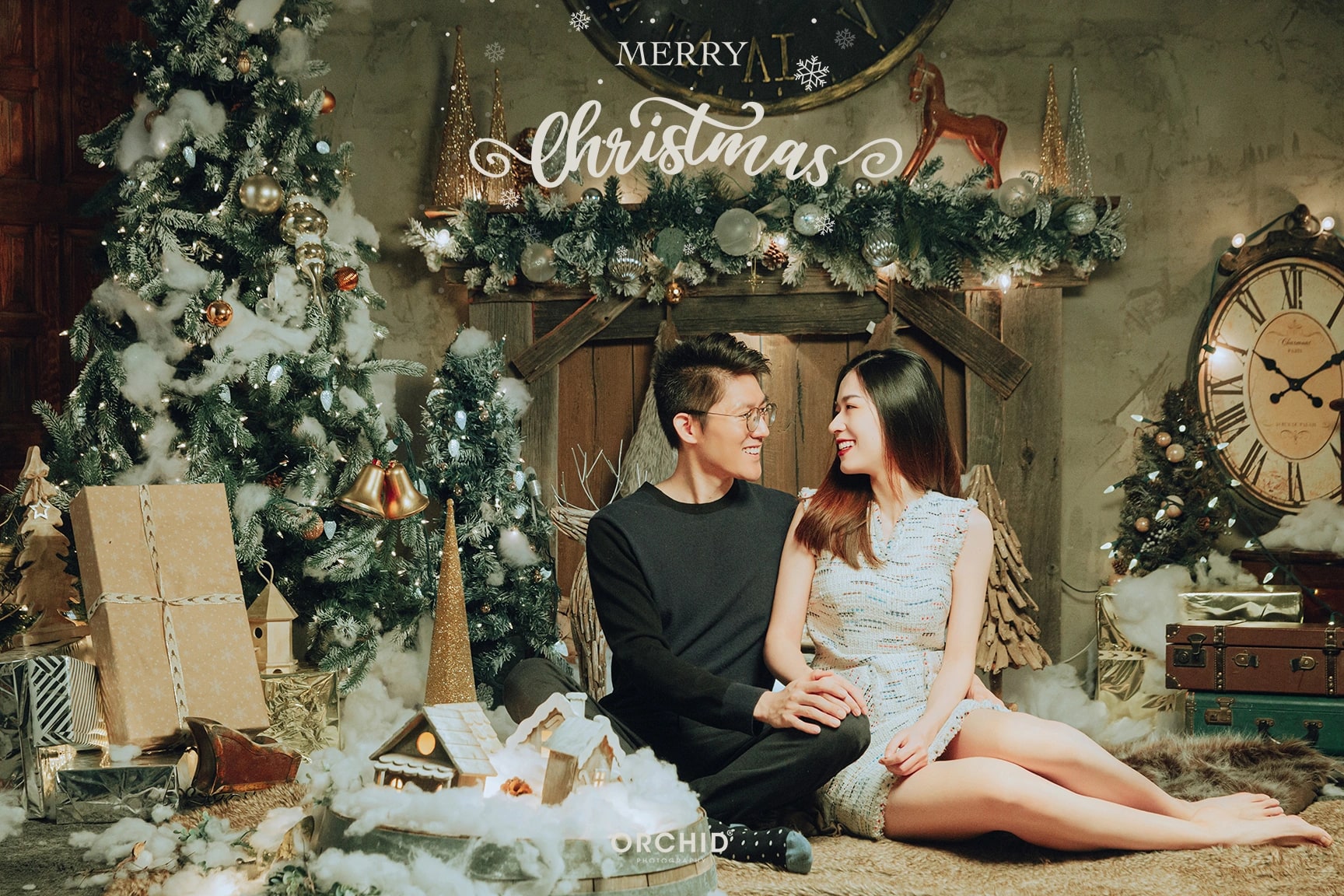 Andersen’s Fairy — a couple by the snowy cabin