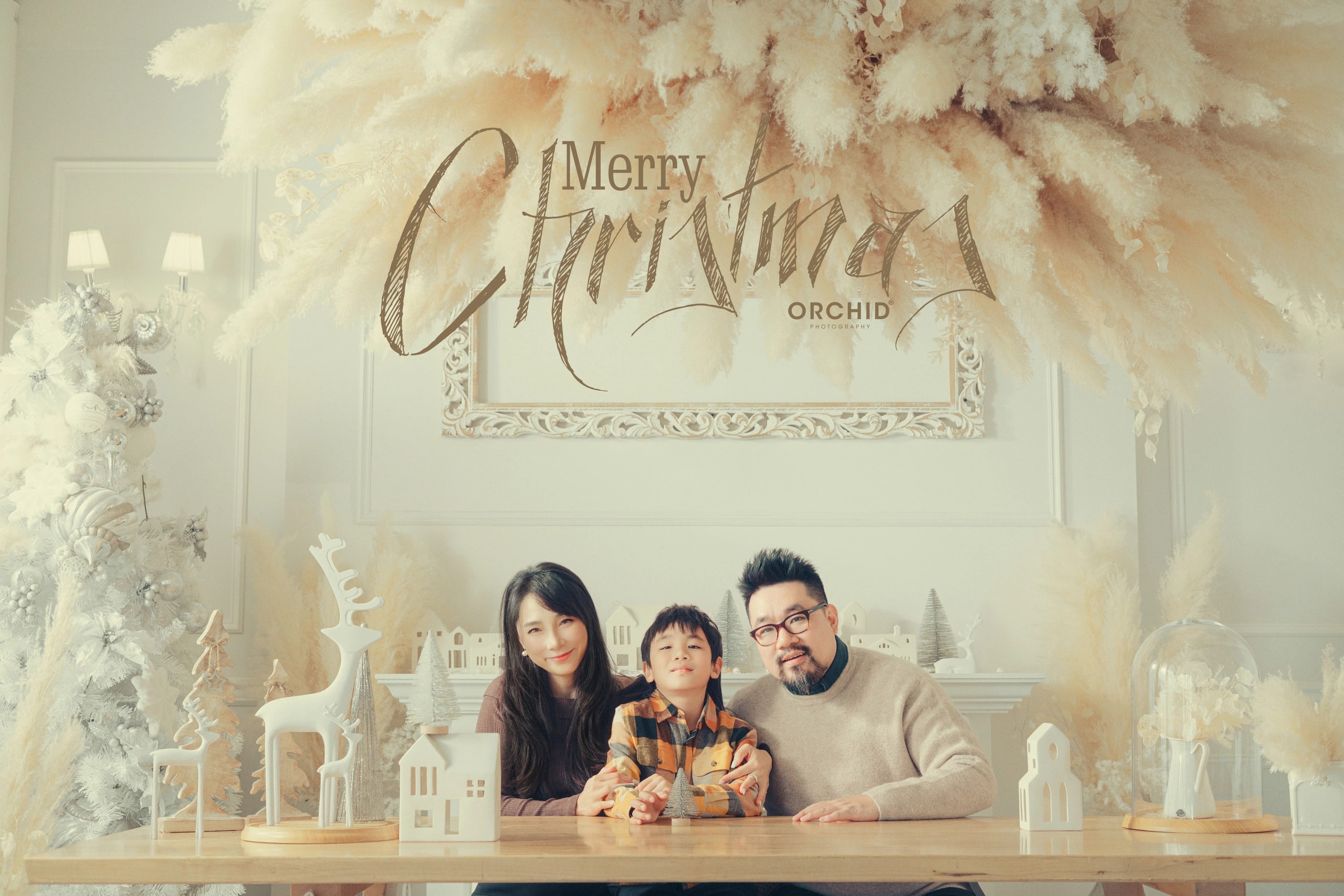 Winter Whispers — a family of three at the wooden table