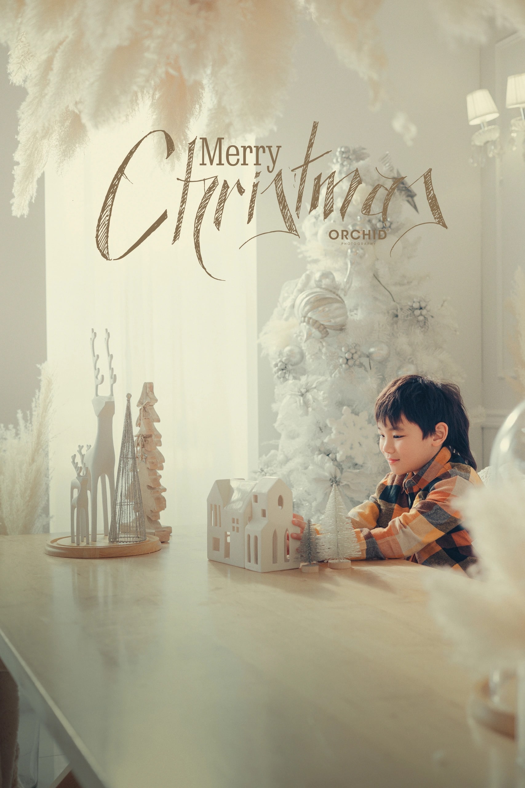 Winter Whispers — a family of three at the wooden table